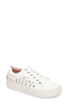 Women's Lauren Lorraine Pam Embellished Platform Sneaker M - White