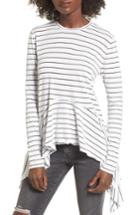 Women's Bp. Cotton & Modal Sharkbite Hem Tee - White