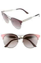 Women's Gucci 56mm Retro Sunglasses - Matte Burgundy/ Grey