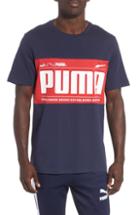 Men's Puma Graphic Logoblock T-shirt, Size - Blue