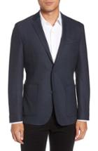 Men's Vince Camuto Digital Houndstooth Wool Blend Sport Coat, Size - Blue