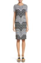 Women's Missoni Patchwork Wool Blend Knit Dress Us / 38 It - Blue