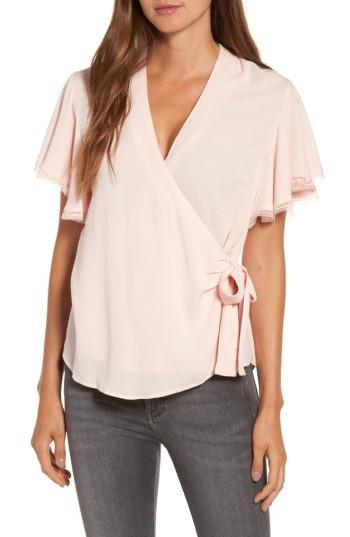 Women's Chelsea28 Ruffle Wrap Blouse, Size - Pink