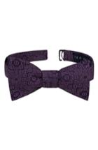 Men's Ted Baker London Ideal Botanical Silk Bow Tie, Size - Purple