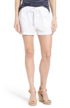 Women's Caslon Drawstring Linen Shorts - White