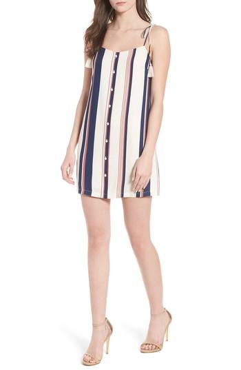 Women's Button Down Minidress - Blue