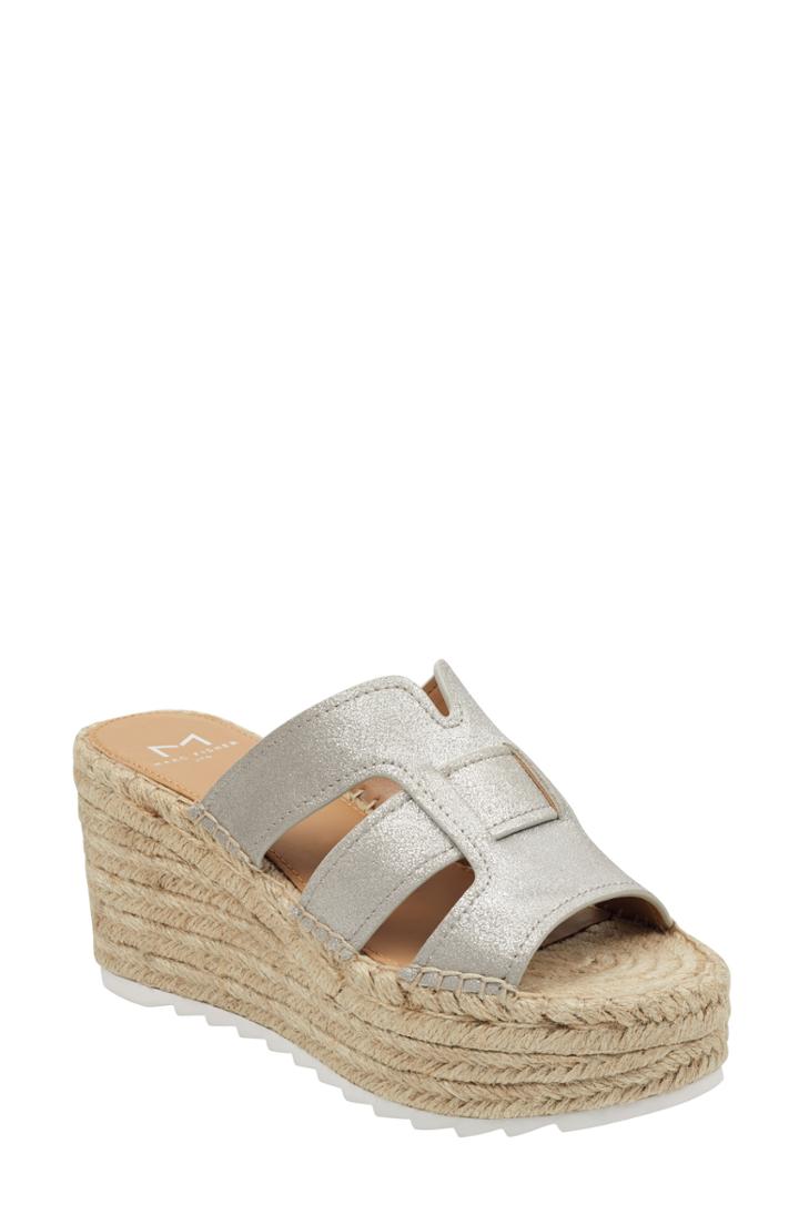 Women's Marc Fisher Ltd Robbyn Espadrille Wedge Sandal .5 M - Metallic