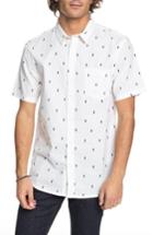 Men's Quiksilver Abstract Boards Woven Shirt - White