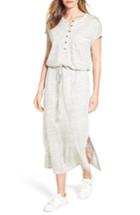 Women's Caslon Linen Knit Midi Dress - Grey