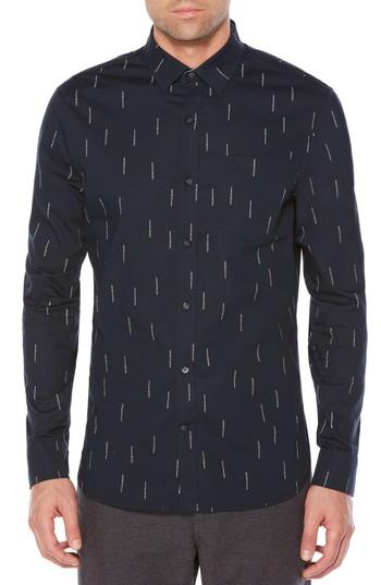 Men's Original Penguin Paintbrush Slim Shirt, Size - Blue
