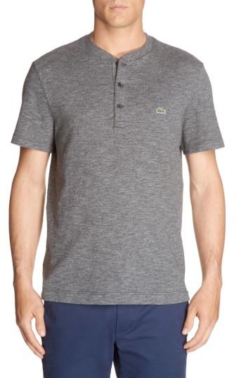 Men's Lacoste Henley T-shirt (m) - Green