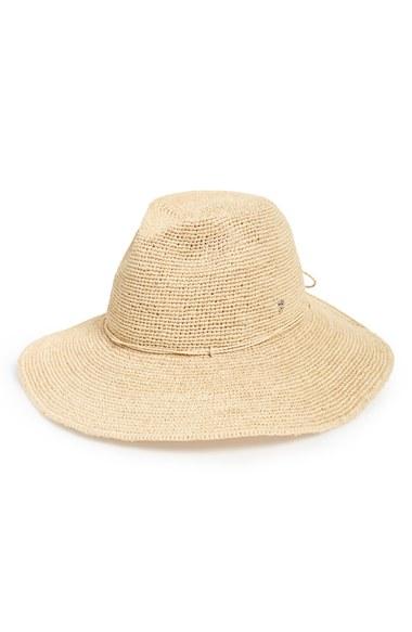 Women's Helen Kaminski Raffia Crochet Packable Sun Hat - Beige
