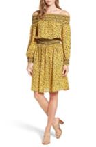 Women's Michael Michael Kors Arbor Off The Shoulder Dress - Yellow