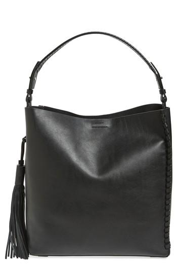 Allsaints Kepi North/south Leather Tote - Black