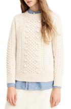 Women's J.crew Popcorn Cable Knit Sweater - Ivory