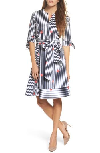 Women's Felicity & Coco Bella Tie Front Fit & Flare Shirtdress - Blue