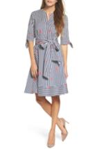Women's Felicity & Coco Bella Tie Front Fit & Flare Shirtdress - Blue