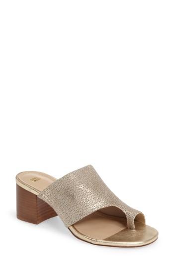 Women's Johnston & Murphy Kelsey Toe Loop Slide Sandal .5 M - Metallic