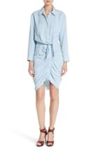 Women's Veronica Beard Sierra Ruched Shirtdress