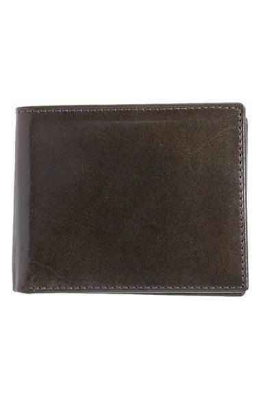 Men's Johnston & Murphy Flip Billfold Leather Wallet - Grey