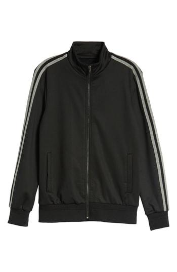 Men's Bugatchi Knit Zip Jacket - Black