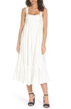 Women's Caara Forget Me Not Linen Midi Dress - White