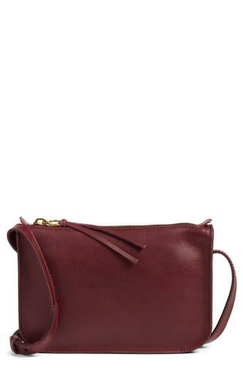 Madewell The Simple Leather Crossbody Bag - Burgundy