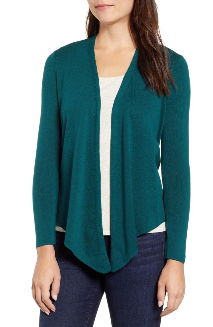 Women's Bp. Mock Neck Colorblock Sweater - Red