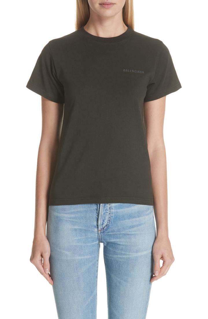 Women's Balenciaga Tonal Logo Tee