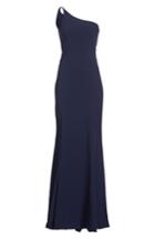 Women's Dress The Population Amy One-shoulder Crepe Gown, Size - Blue
