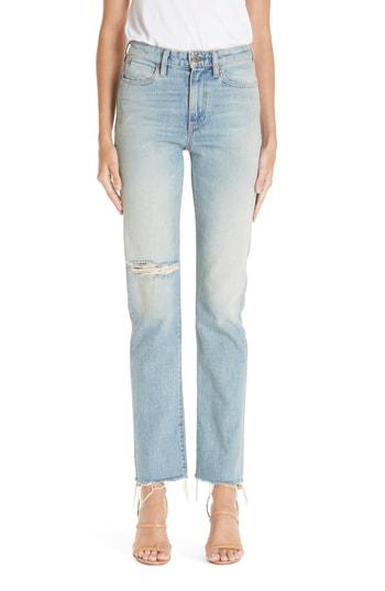 Women's Simon Miller Distressed Slim Leg Jeans - Blue