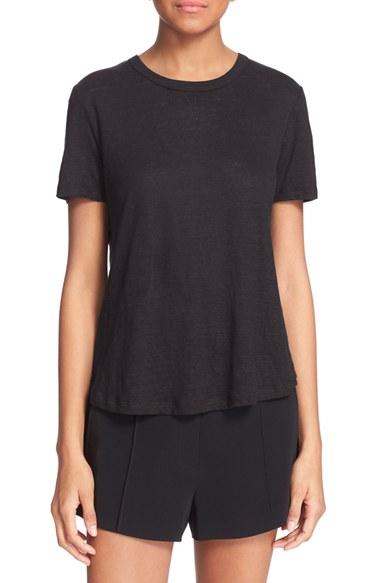 Women's A.l.c. 'tesi' Surplice Back Linen Tee - Black