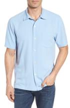 Men's Tommy Bahama Oasis Jacquard Silk Sport Shirt - Blue