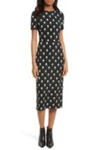 Women's Diane Von Furstenberg Print Body-con Midi Dress - Black