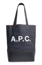 A.p.c. Cabas Axel Canvas & Leather Tote -