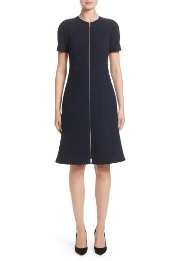 Women's Lafayette 148 New York Sonya Nouveau Crepe Dress - Blue