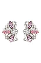 Women's Ben-amun Silver & Pink Crystal Earrings