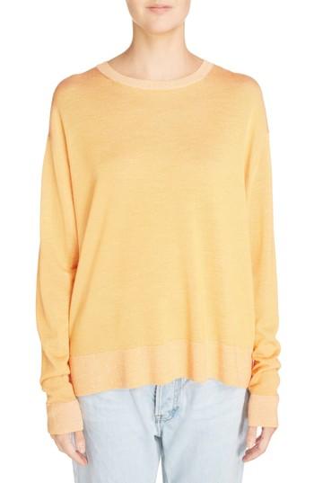 Women's Acne Studios Finola 2-tone Sweater - Orange