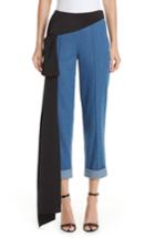 Women's Hellessy Romeo Silk Panel Crop Jeans - Blue