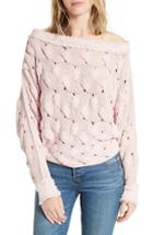Women's Free People Desert Sands Cable Pullover - Pink