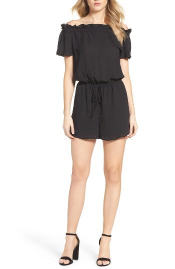 Women's 19 Cooper Off The Shoulder Romper - Black