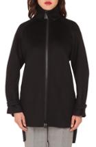 Women's Akris Double Face Cashmere Coat - Black