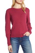 Women's Halogen Bobble Stitch Sweater - Burgundy