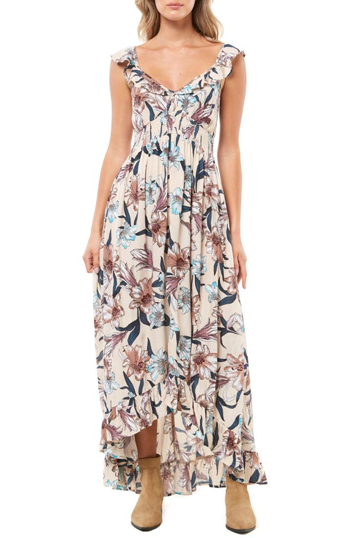 Women's O'neill Cleo Ruffle Maxi Dress - Ivory