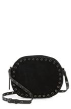Vince Camuto Areli Suede & Leather Crossbody Bag - Black