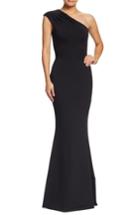 Women's Dress The Population Eva One-shoulder Gown - Black