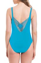 Women's Profile By Gottex Java One-piece Swimsuit - Blue/green