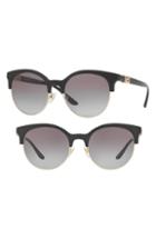 Women's Versace 53mm Gradient Horn Rimmed Sunglasses - Black