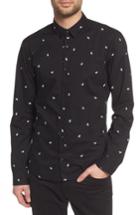 Men's Hugo Ero Dragonfly Slim Fit Sport Shirt - Black