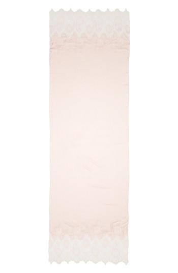 Women's Valentino Lace Trim Modal & Cashmere Scarf, Size - Pink